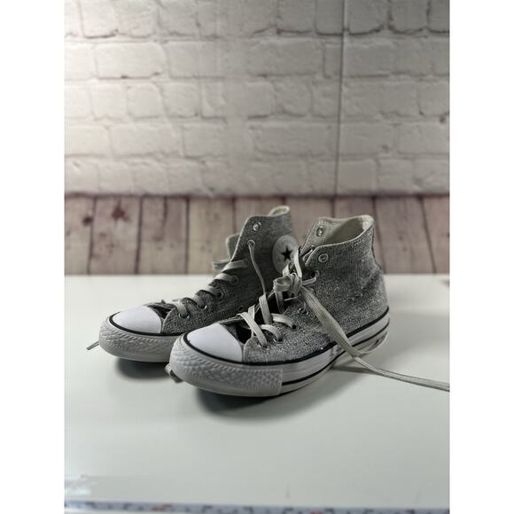 Converse All Star Chuck Taylor High Top Women's Heathered Gray Size 7 - Picture 5 of 9